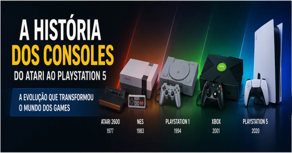 As 7 Gerações que Mudaram os Games: Da Guerra dos Consoles à Era Digital